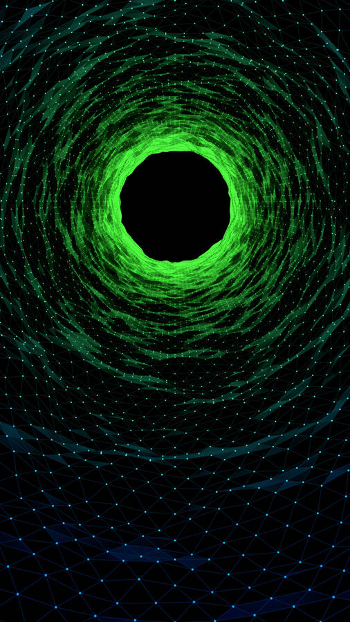 Cool Iphone 11 Green Aesthetic Wormhole Wallpaper