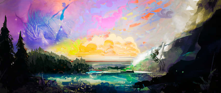 Cool Landscape With An Ice Castle Wallpaper