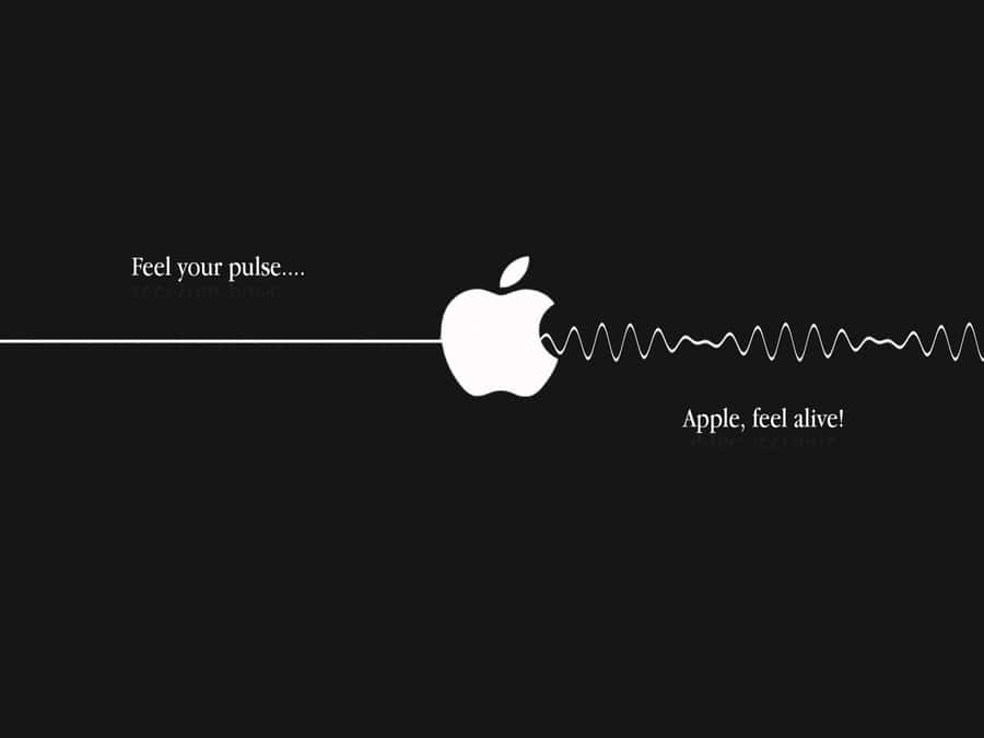 Cool Mac Logo Pulse Passing Through Wallpaper