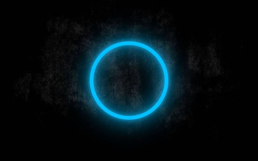 Cool Neon Blue Circle Wallpaper