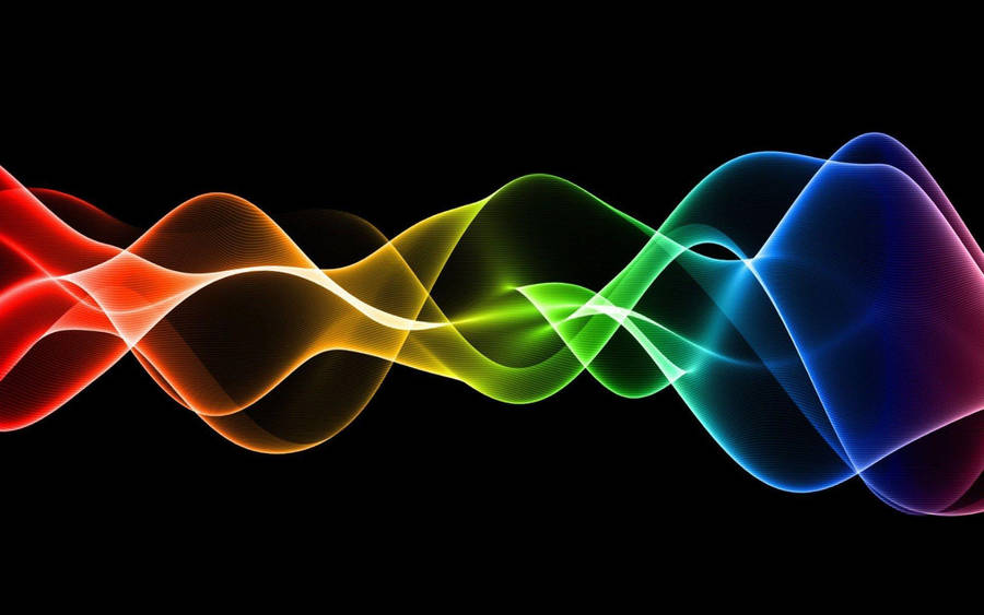 Cool Neon Colorful Waves Wallpaper