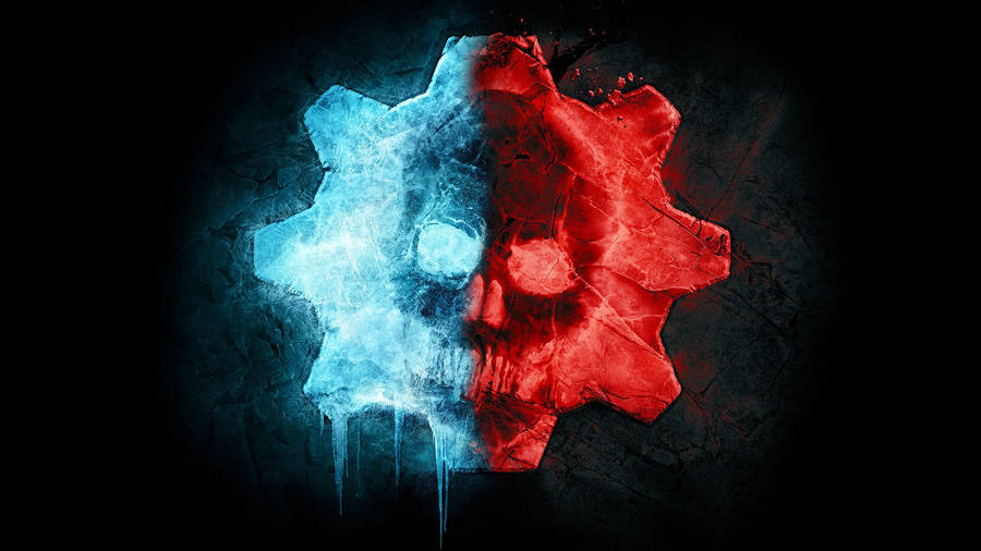 Cool Red And Blue Gears Of War 5 Wallpaper