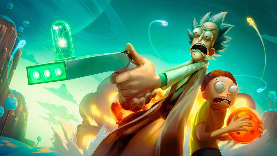 Cool Rick And Morty Portal Gun Wallpaper