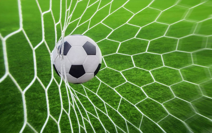 Cool Soccer Ball Goal Shot Wallpaper