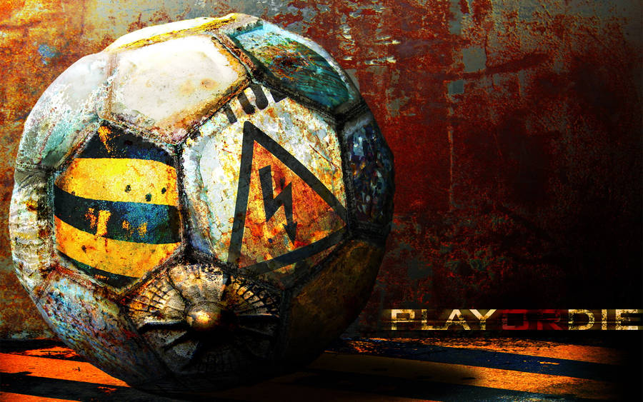 Cool Soccer Ball Grunge Design Wallpaper