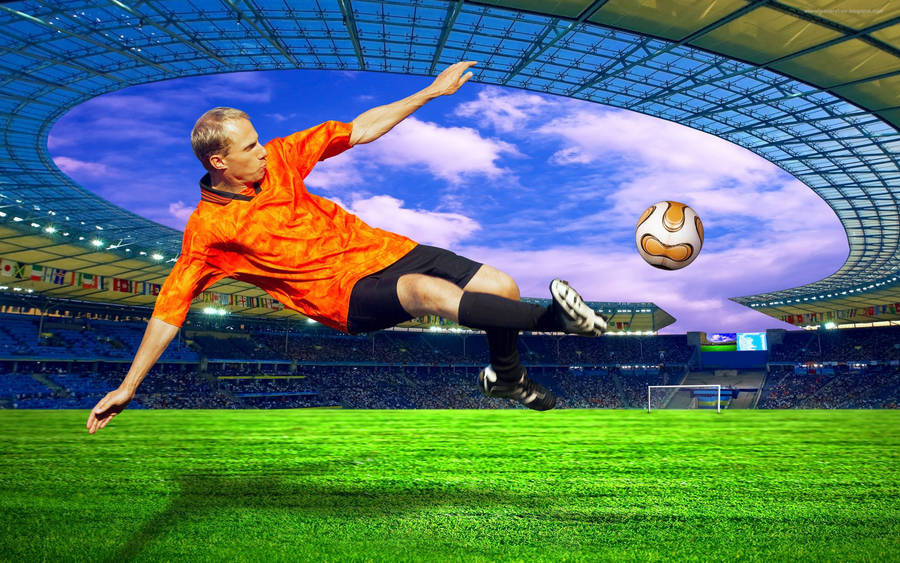 Cool Soccer Player At Olympiastadion Wallpaper