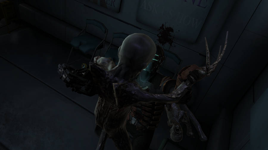 Cool Space Alien Fight Wallpaper