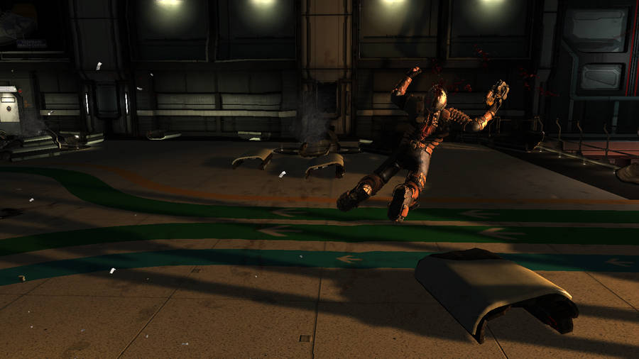 Cool Space Man In Warehouse Wallpaper