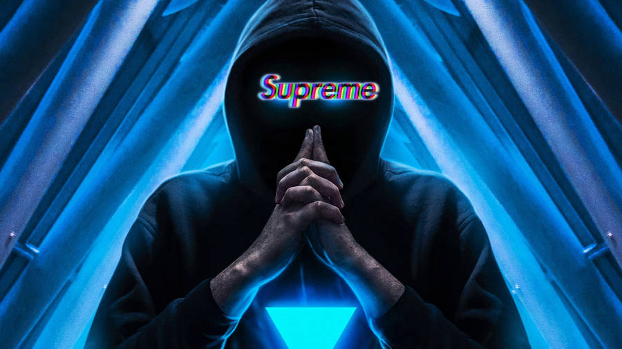 Cool Supreme Blue Triangle Wallpaper