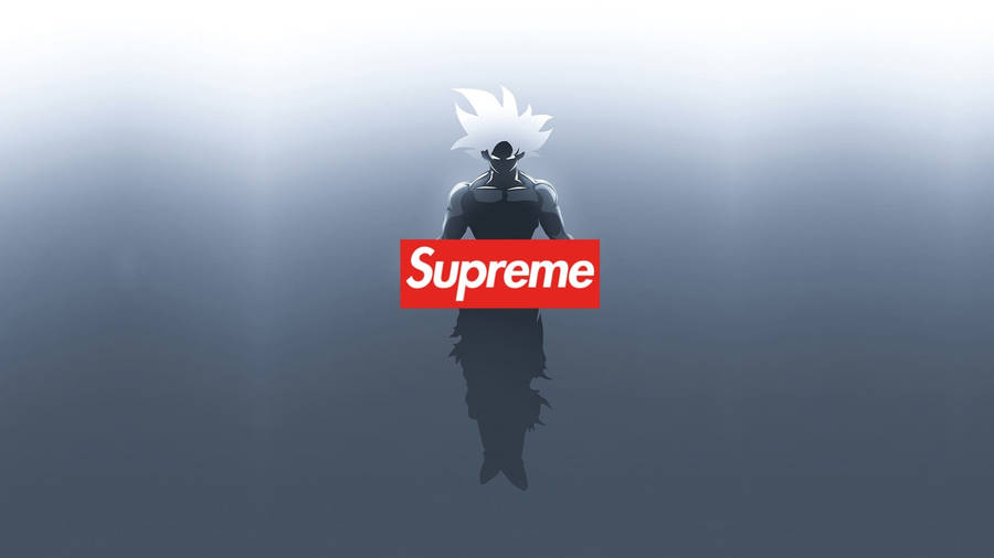 Cool Supreme Goku White Wallpaper