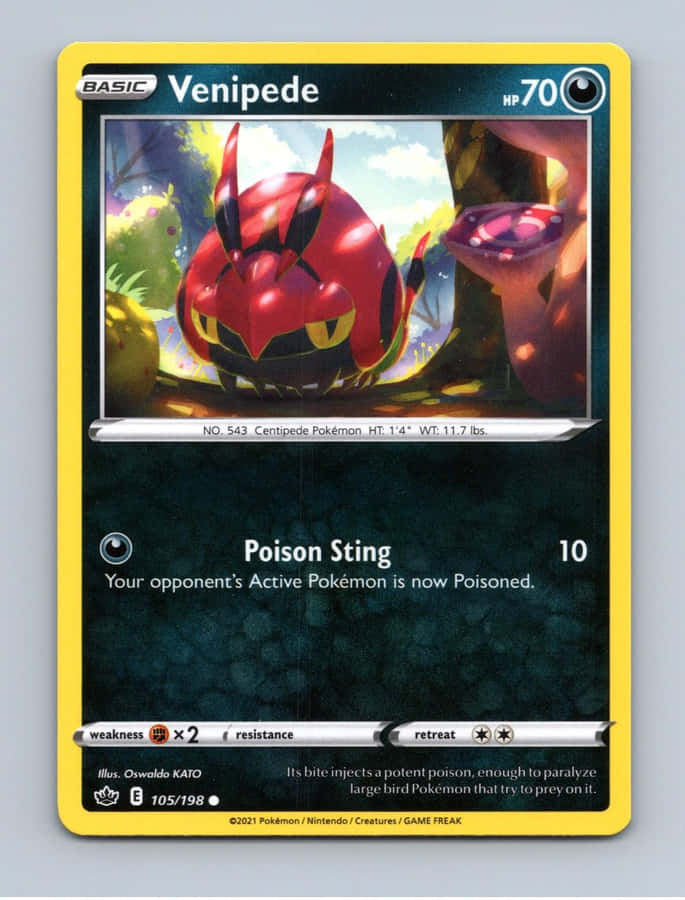 Cool Venipede Pokemon Card Wallpaper