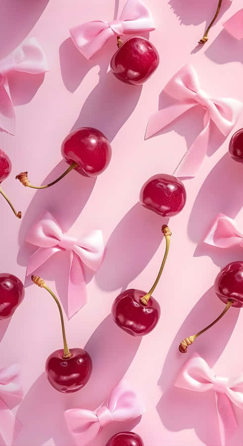 Coquette Cherry Aesthetic Wallpaper