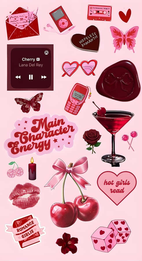Coquette Cherry Aesthetic Wallpaper