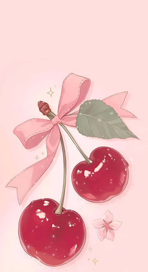 Coquette Cherry Art Wallpaper