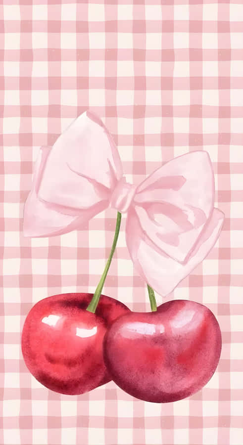 Coquette Cherry Design Wallpaper