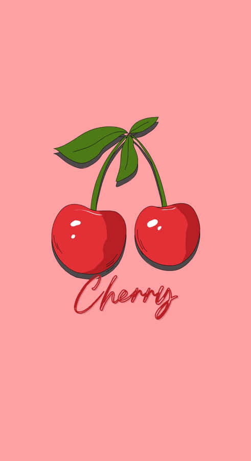 Coquette Cherry Illustration Wallpaper