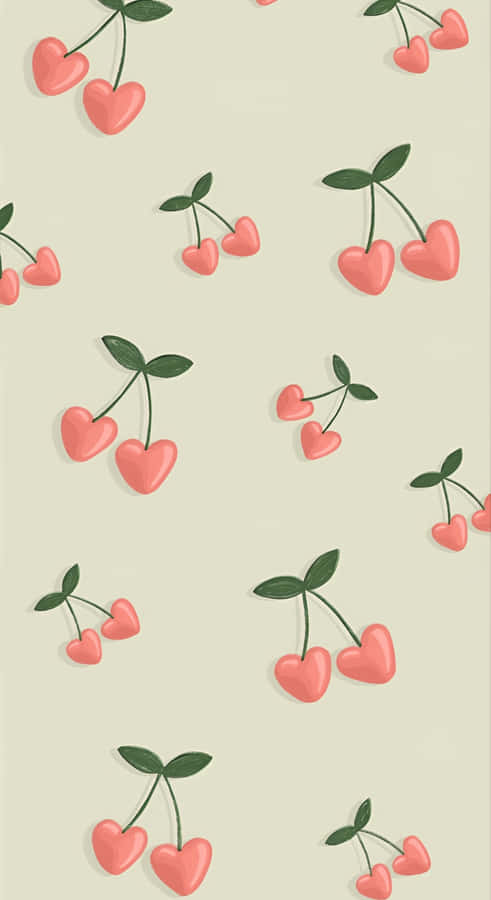 Coquette Cherry Pattern Wallpaper
