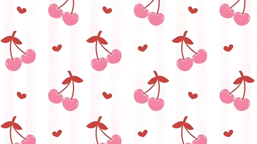 Coquette Cherry Pattern Wallpaper