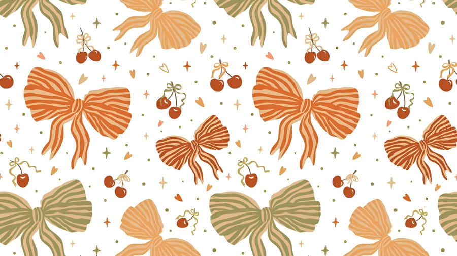 Coquette Cherry Pattern Wallpaper