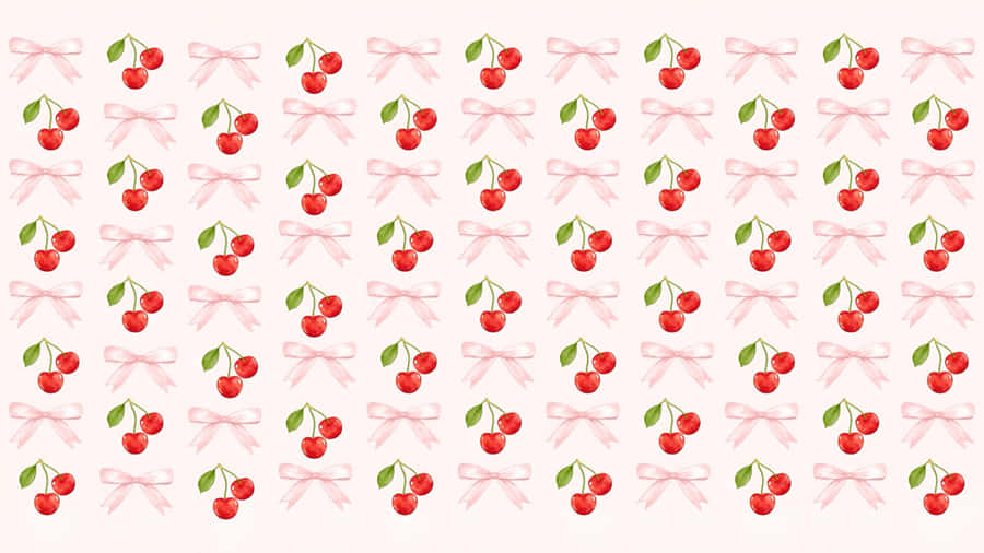 Coquette Cherry Pattern Wallpaper