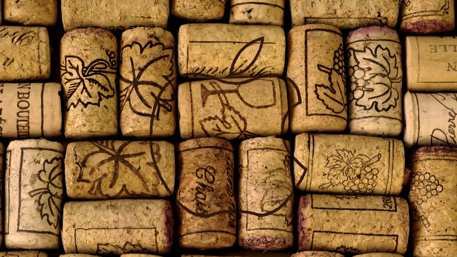 Cork Wine Corks Collection Wallpaper