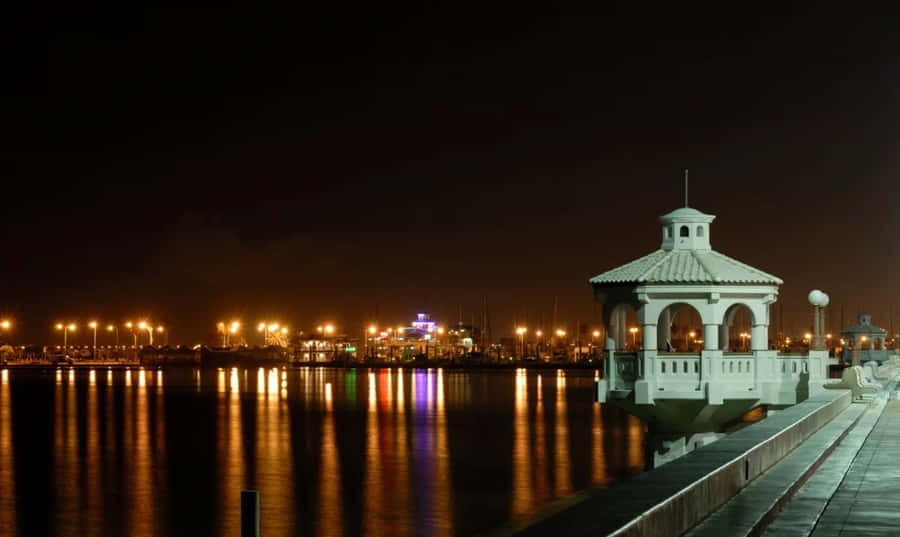 Corpus Christi Waterfront Night Scene Wallpaper