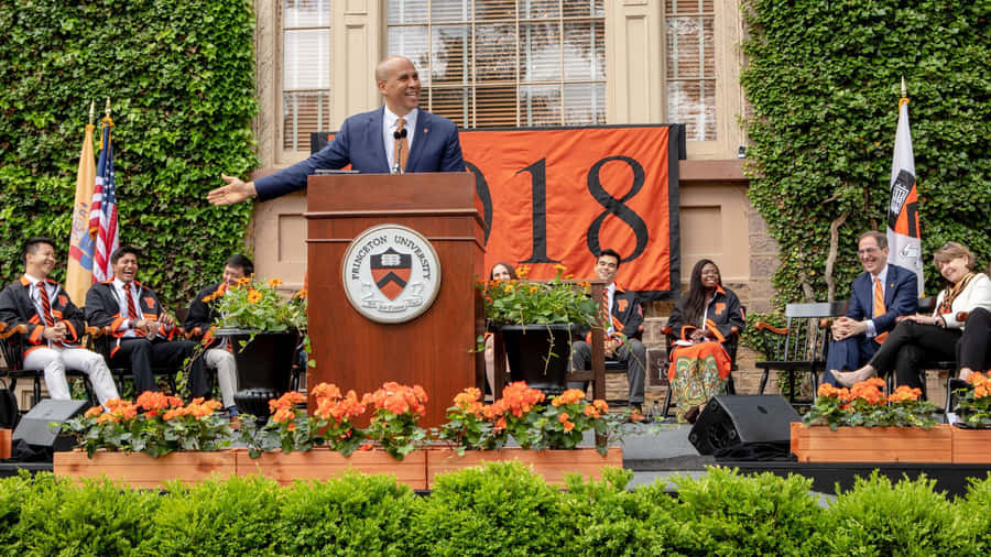 Cory Booker At Graduation Rites Wallpaper