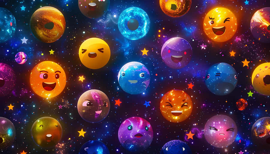 Cosmic Emoji Constellation Wallpaper