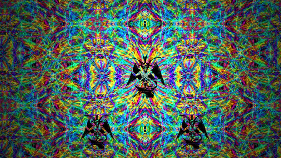 Cosmic Frenzy - Abstract Trippy Desktop Wallpaper Wallpaper