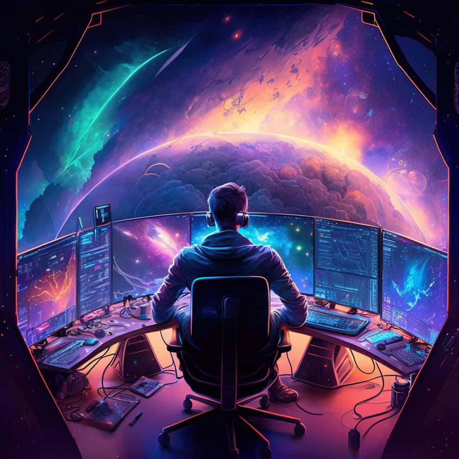 Cosmic Traderat Work Wallpaper