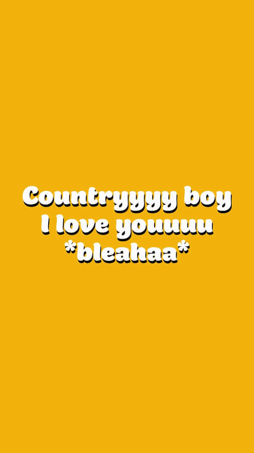 Country Boy Love Expression Wallpaper