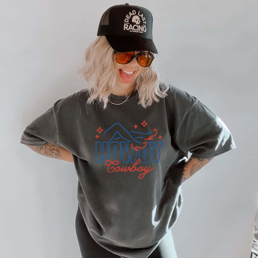 Country Girl Fashion Howdy Cowboy Shirt Wallpaper