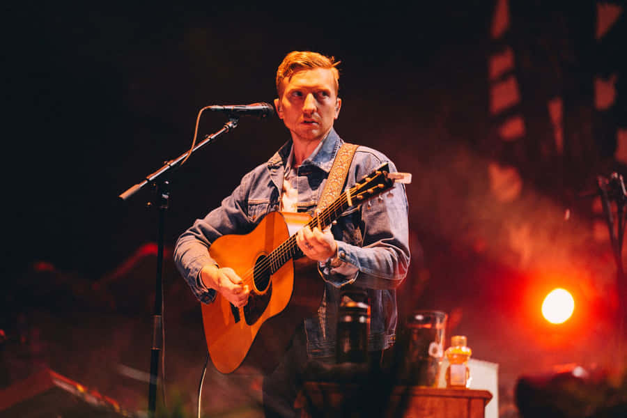 Country Musician Performing Live Wallpaper