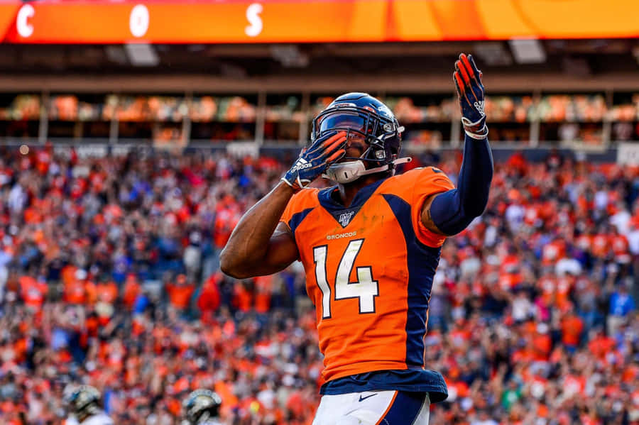 Courtland Sutton Celebration Denver Broncos Wallpaper
