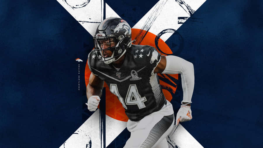 Courtland Sutton Dynamic N F L Receiver Artwork Wallpaper