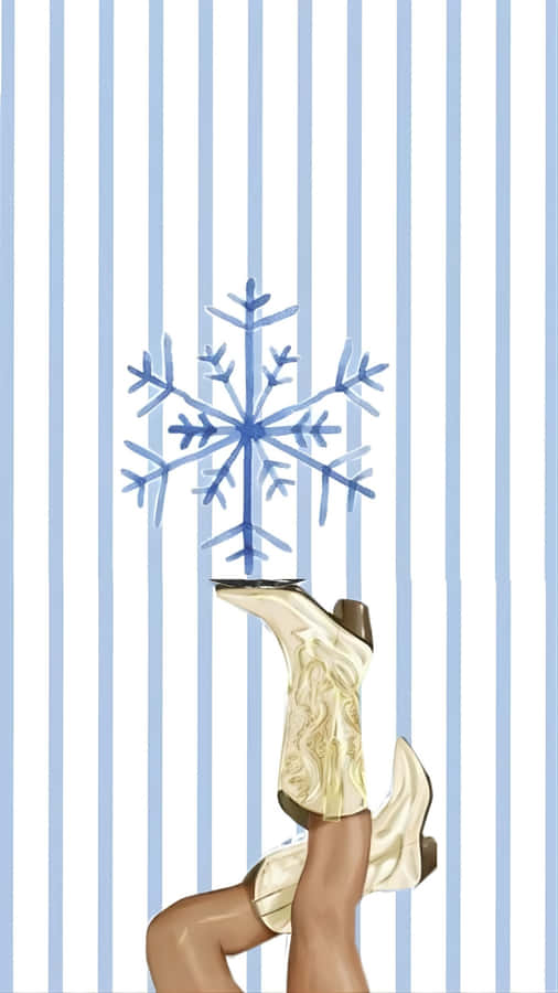 Cowgirl Christmas Winter Style Wallpaper