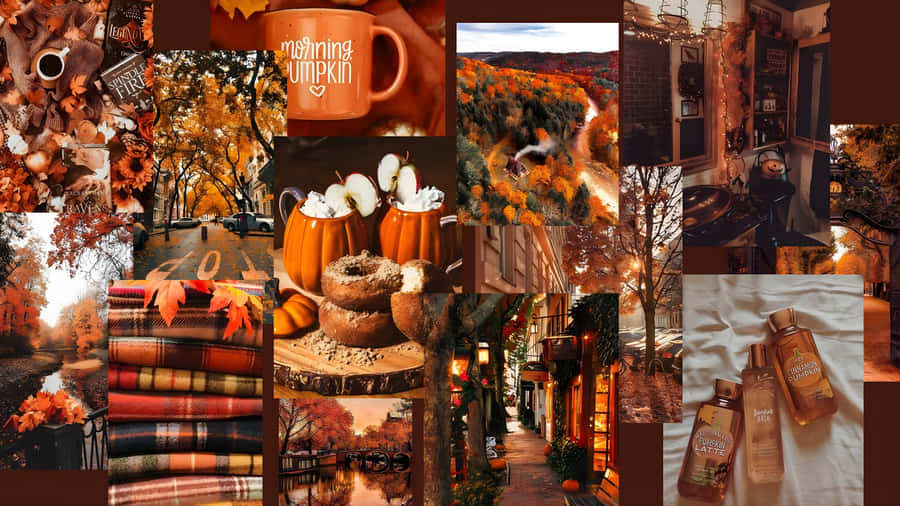 Cozy Autumn Junk Decor Wallpaper