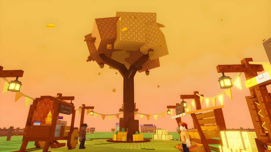 Cozy Garden Treehouse Ideas Wallpaper