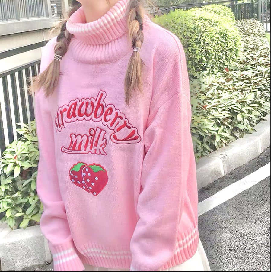 Cozy Pink Sweater On Hanger Wallpaper