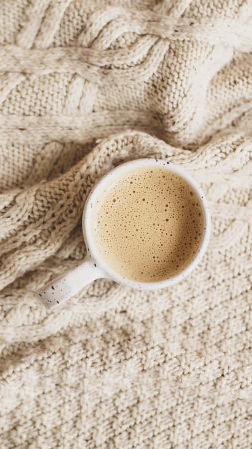 Cozy Winter Coffeeand Knitwear Wallpaper