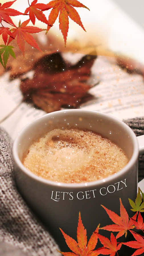 Cozy Winter Mugand Autumn Leaves Wallpaper