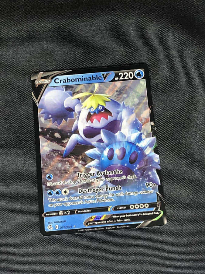 Crabominable Card On Black Cloth Wallpaper