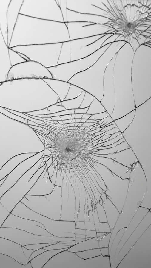 Cracked Screen Texture Blackand White Wallpaper