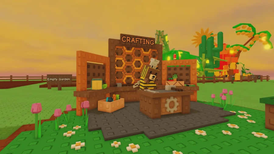 Crafting Station In Grow A Garden Wallpaper