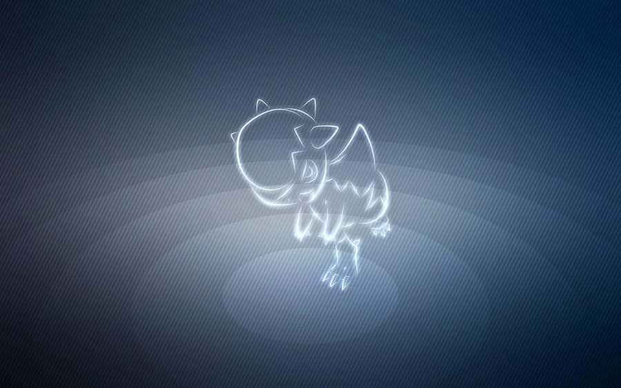 Cranidos White Outline Wallpaper