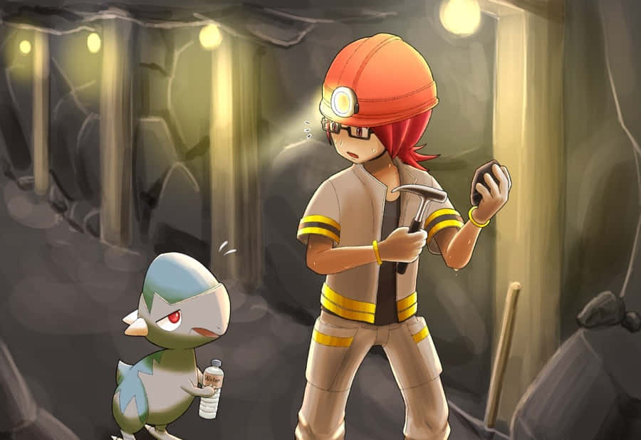 Cranidos With Roark Underground Wallpaper