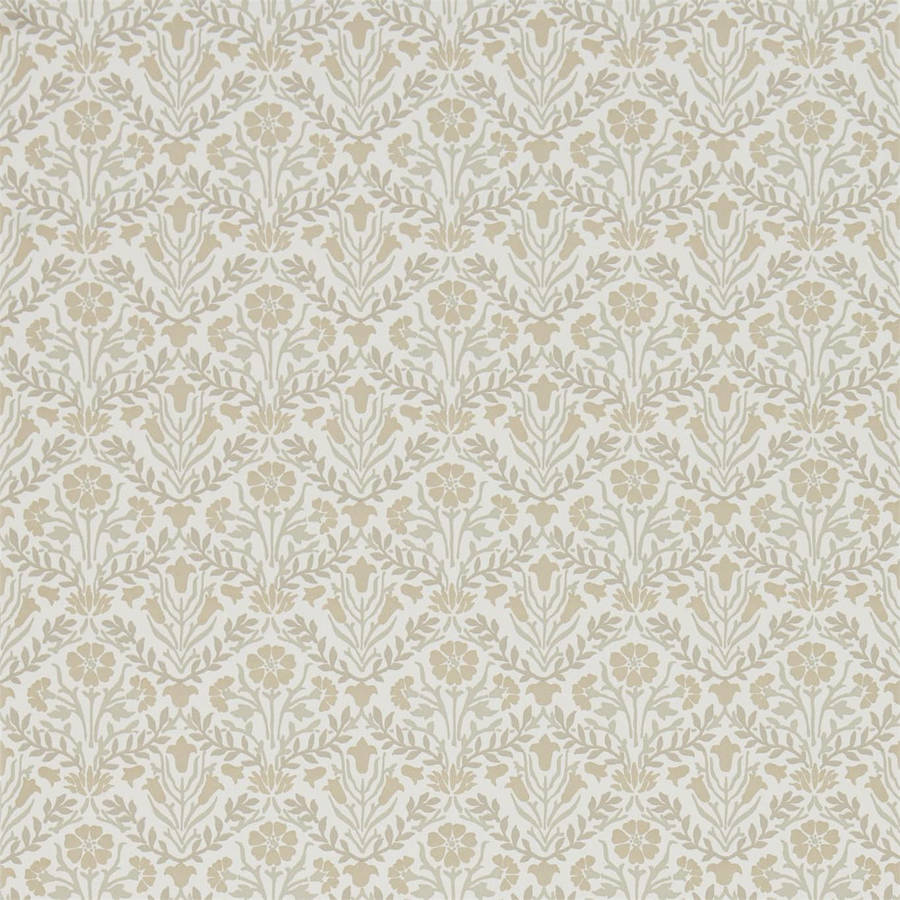 Cream Floral Pattern Wallpaper