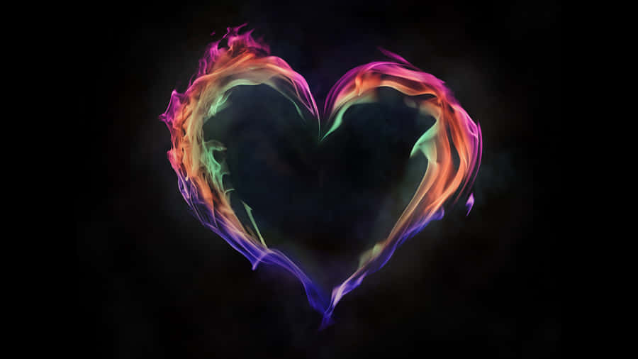 Creative Heart Art On Canvas Wallpaper
