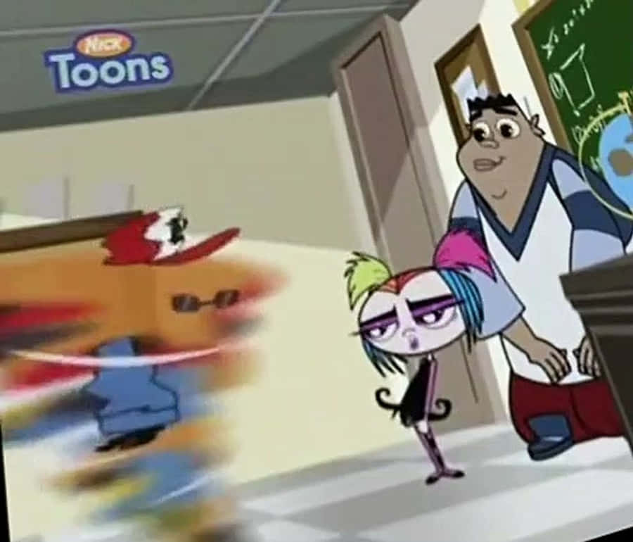 Creepie In Classroom - Growing Up Creepie Animation Series Wallpaper