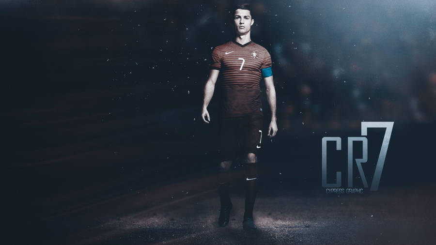 Cristiano Ronaldo In Portugal's Red International Uniform Wallpaper